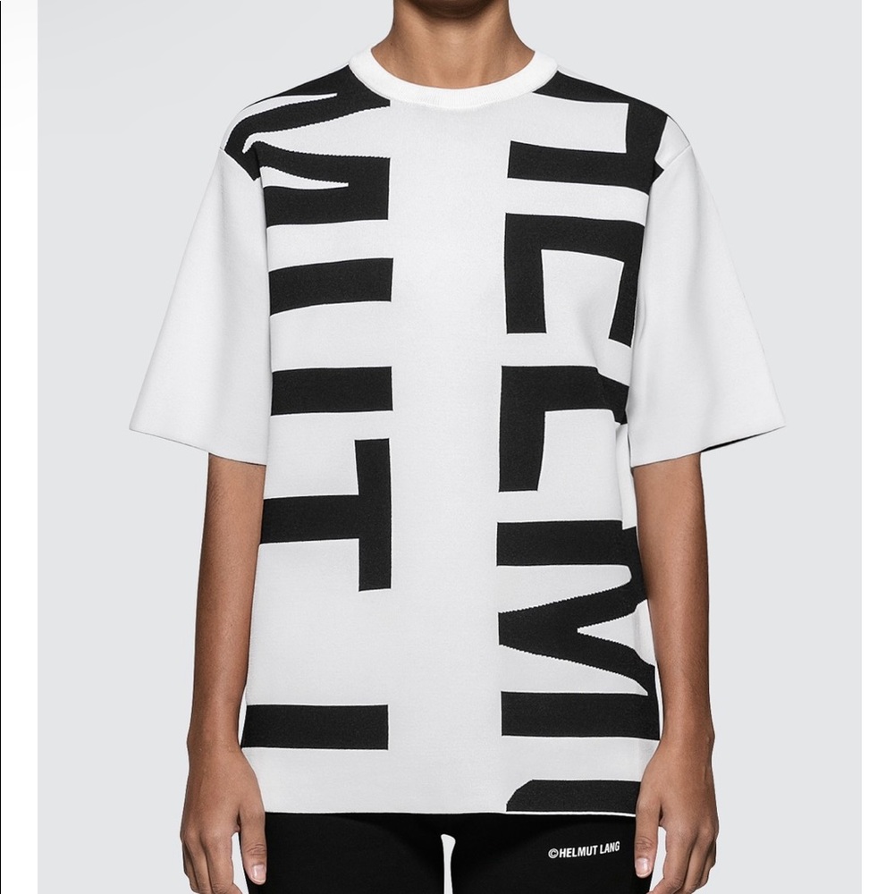 Black and white helmet lang heavy duty shirt